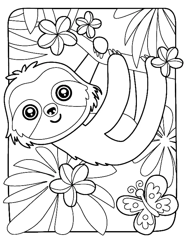 Perezosos Para Colorear 8