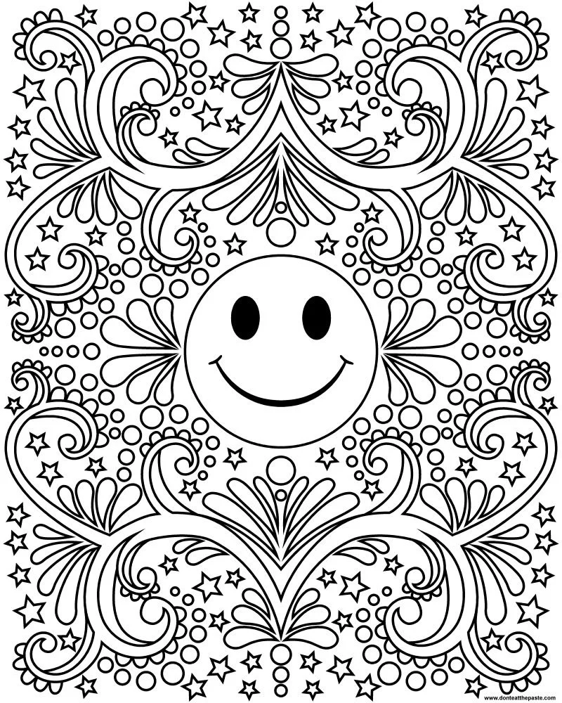 Smiley Face Coloring Pages 23