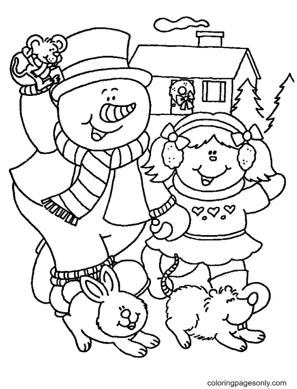 Snowman Coloring Pages 77