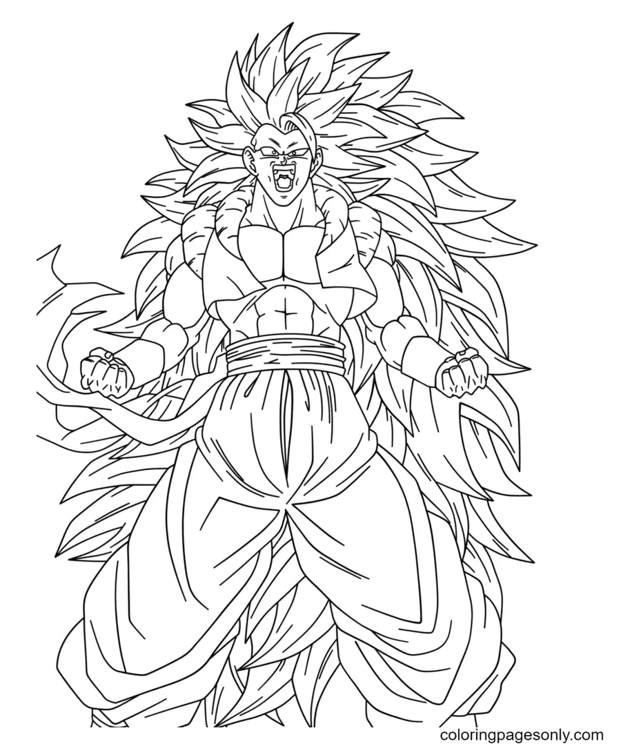Desenhos de Son Goku Para Colorir 12