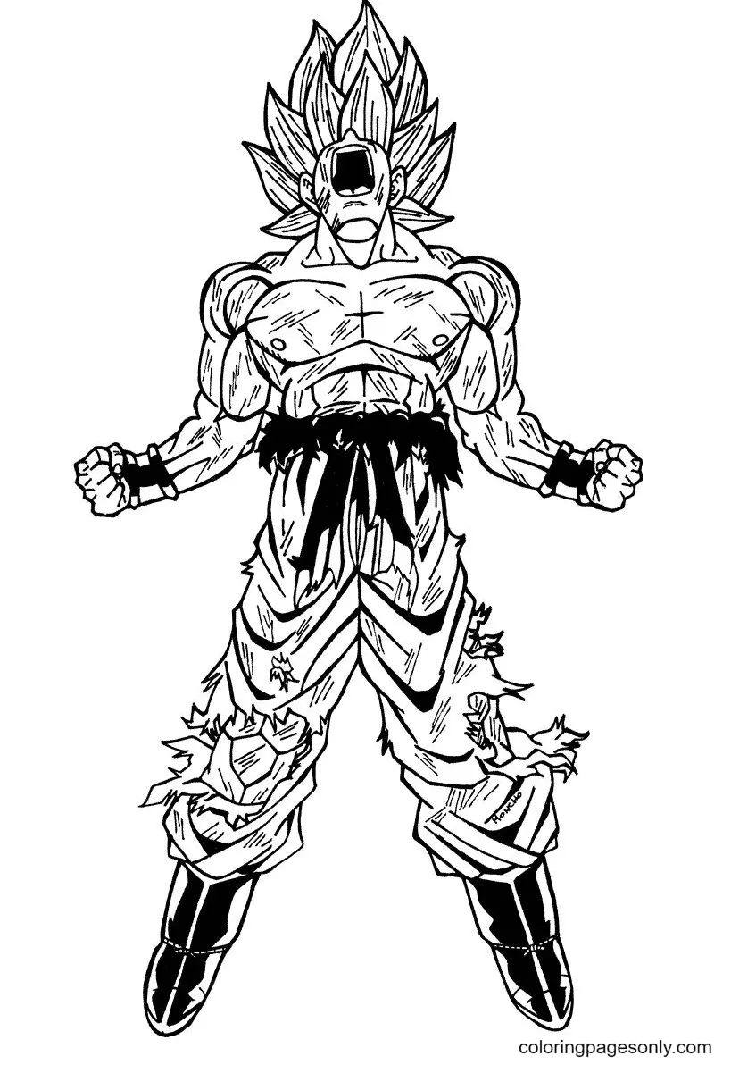 Desenhos de Son Goku Para Colorir 2