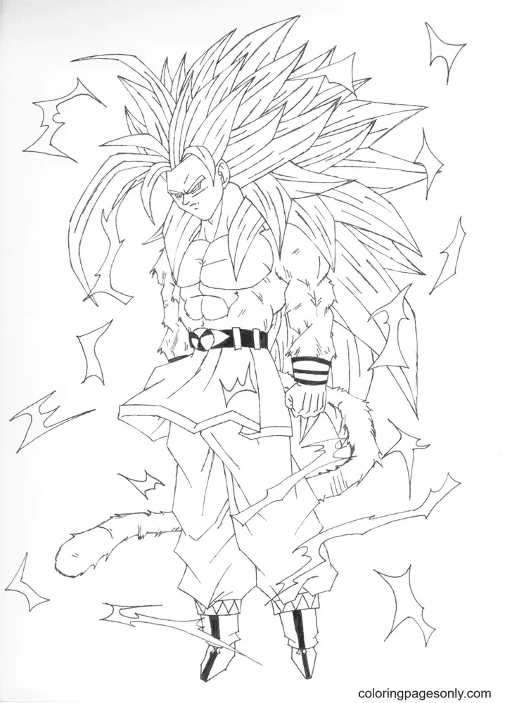Desenhos de Son Goku Para Colorir 23