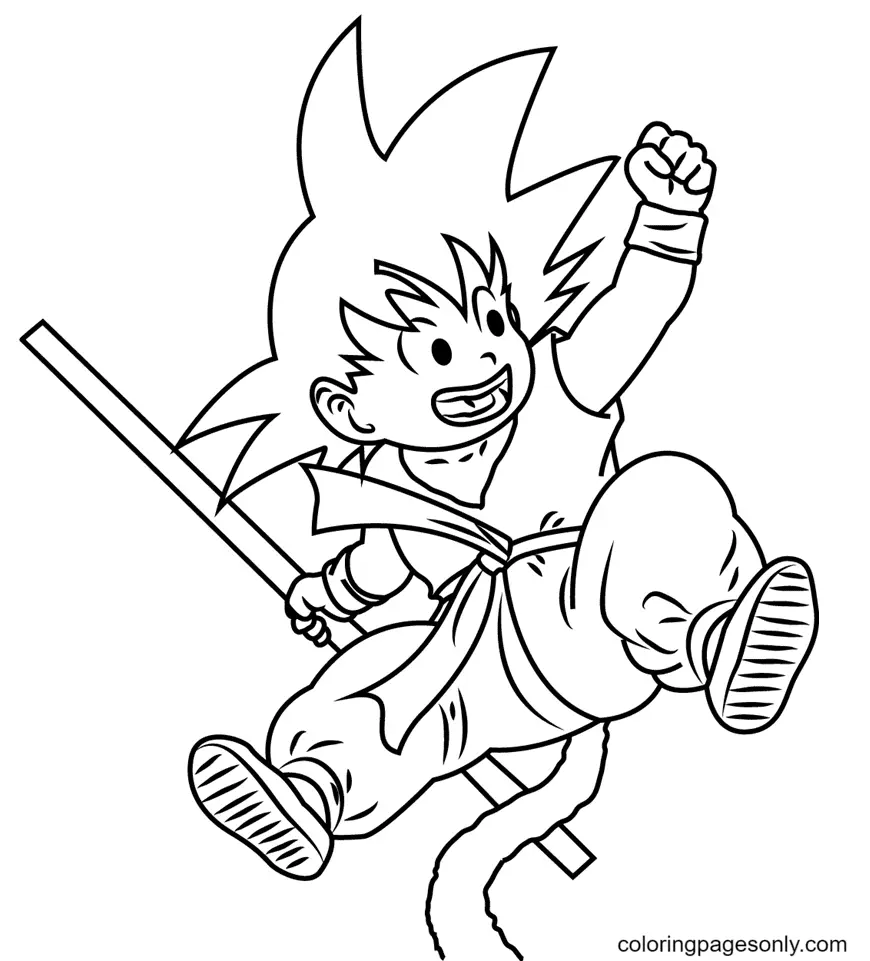 Desenhos de Son Goku Para Colorir 70