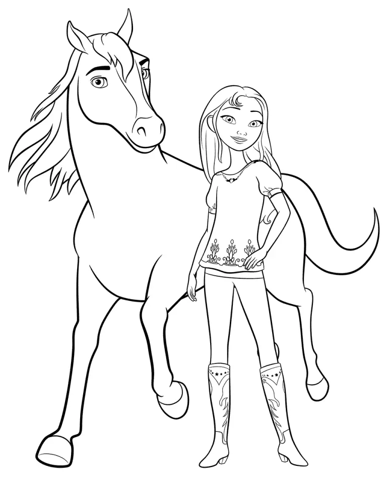 Spirit Riding Free Para Colorear 12