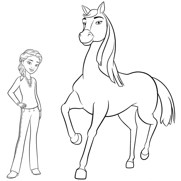 Spirit Riding Free Para Colorear 16