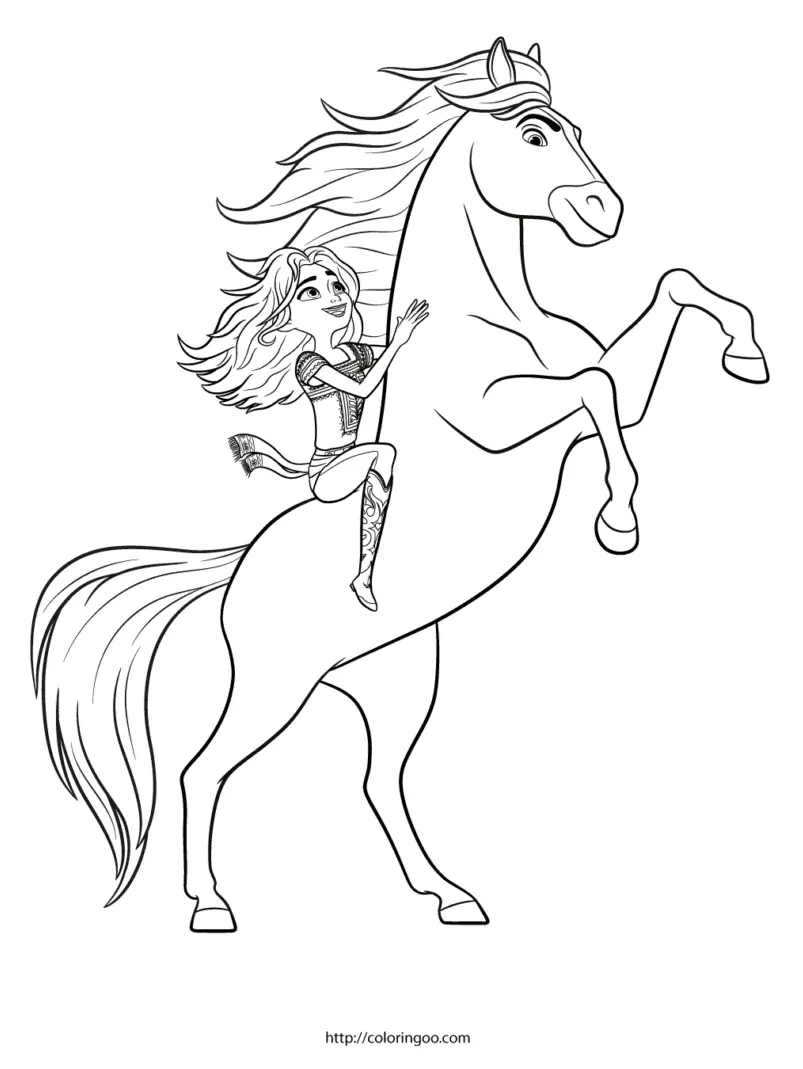 Spirit Riding Free Para Colorear 9
