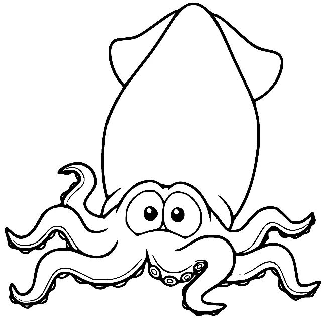 Squid Coloring Pages 37