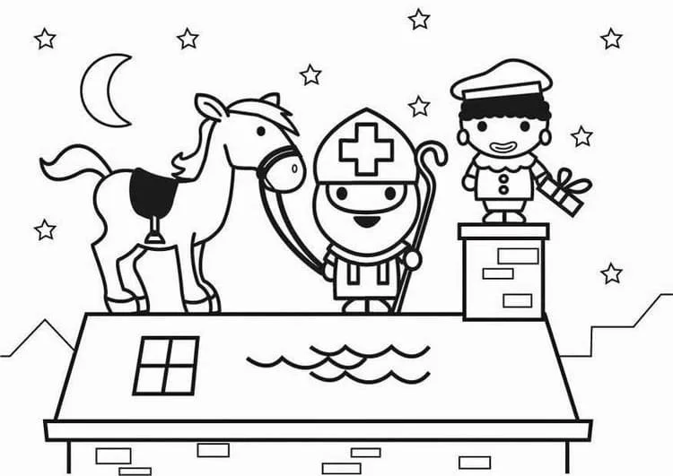 Desenhos de Sao Nicolau Para Colorir 27