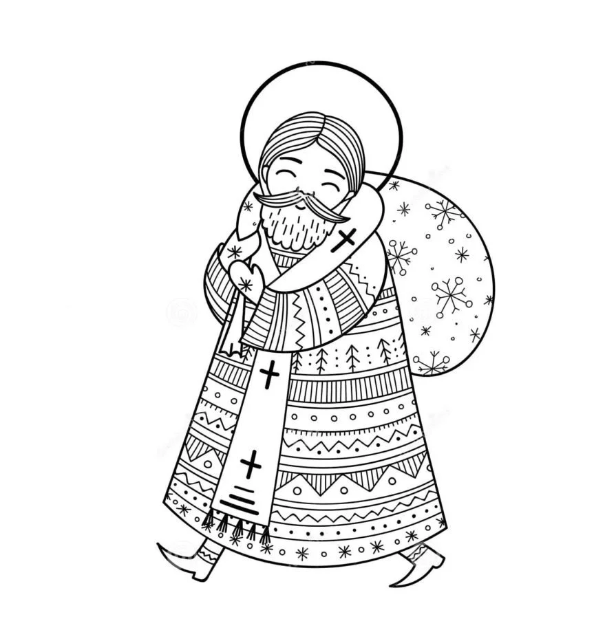 Desenhos de Sao Nicolau Para Colorir 63