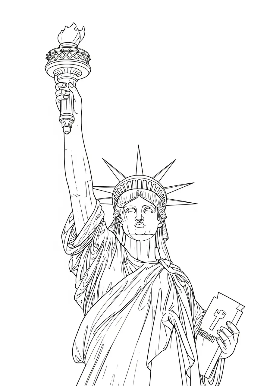 Statue of Liberty Coloring Pages 10