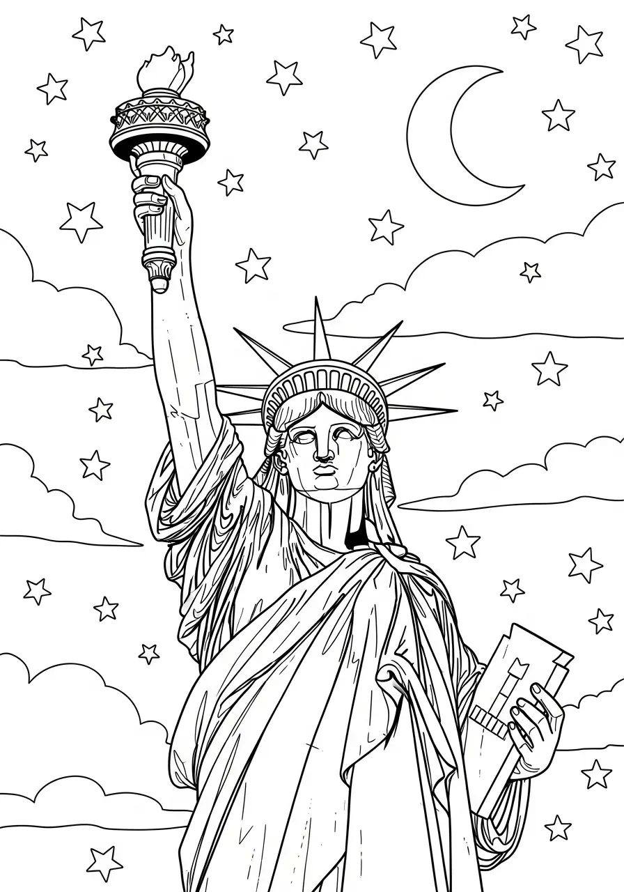 Statue of Liberty Coloring Pages 14