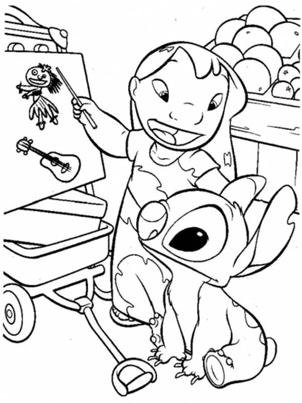 Stitch Ausmalbilder 34