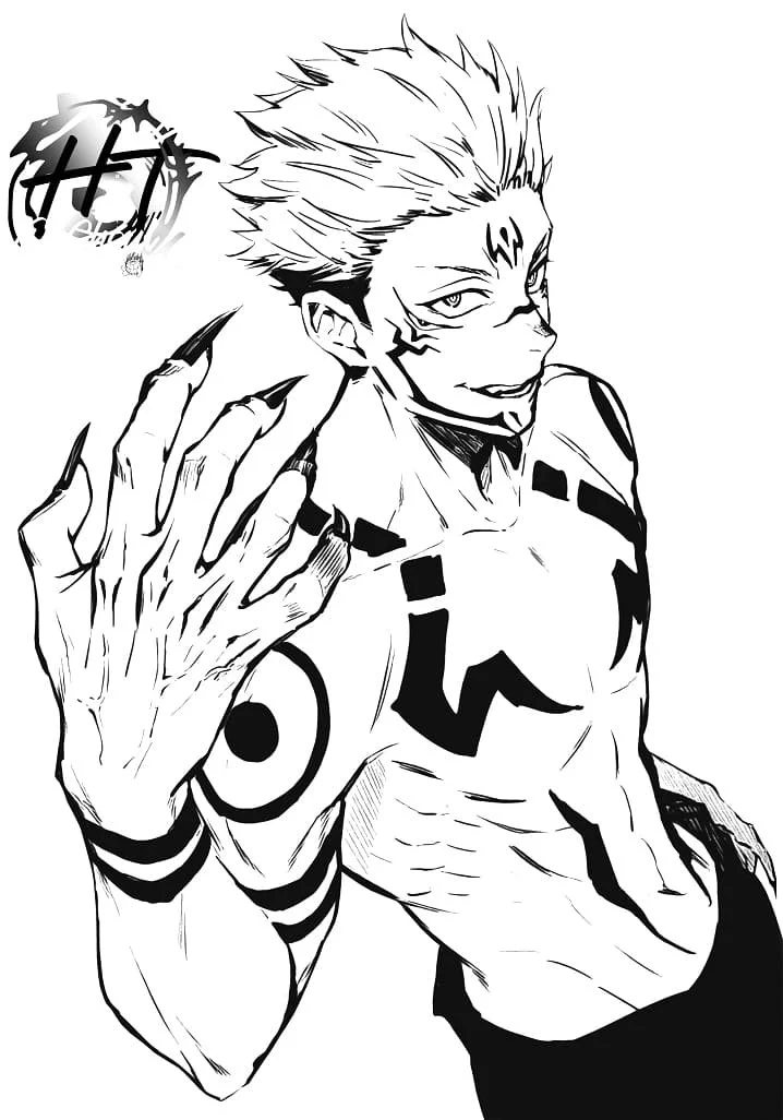 Sukuna Ausmalbilder 1