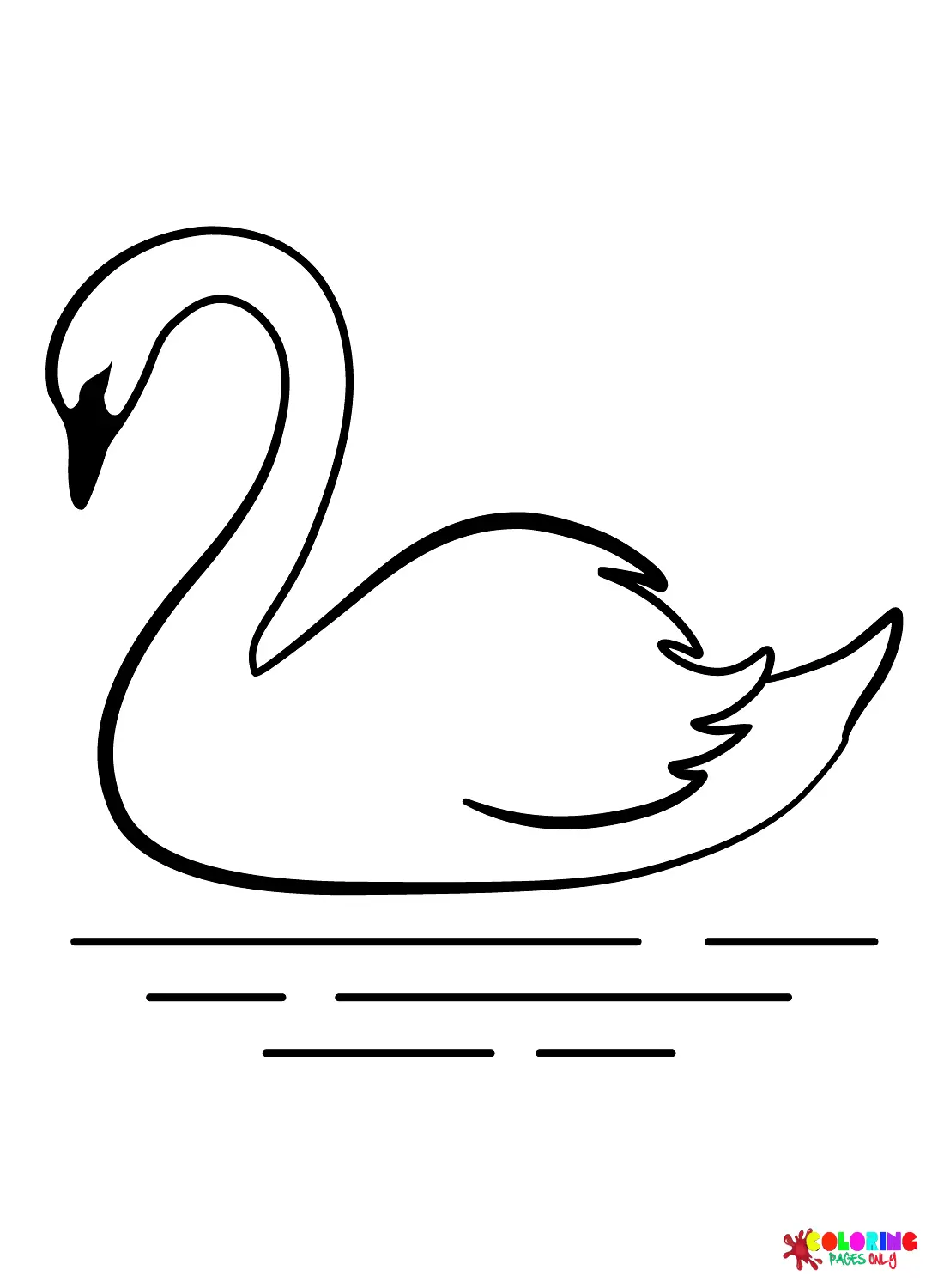 Desenhos de Cisnes Para Colorir