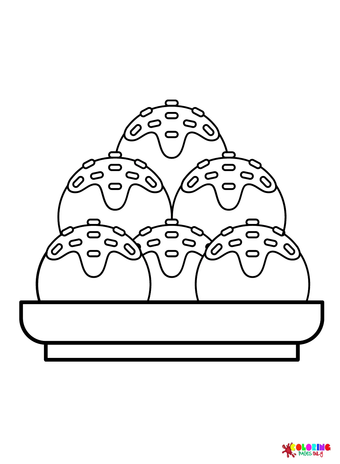 Takoyaki Para Colorear 11