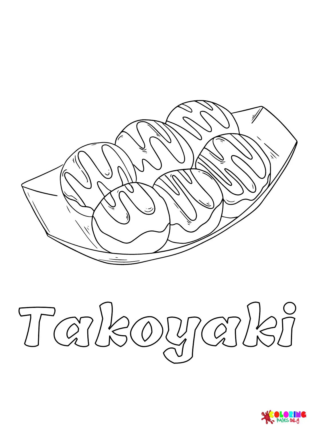 Desenhos de Takoyaki Para Colorir 16