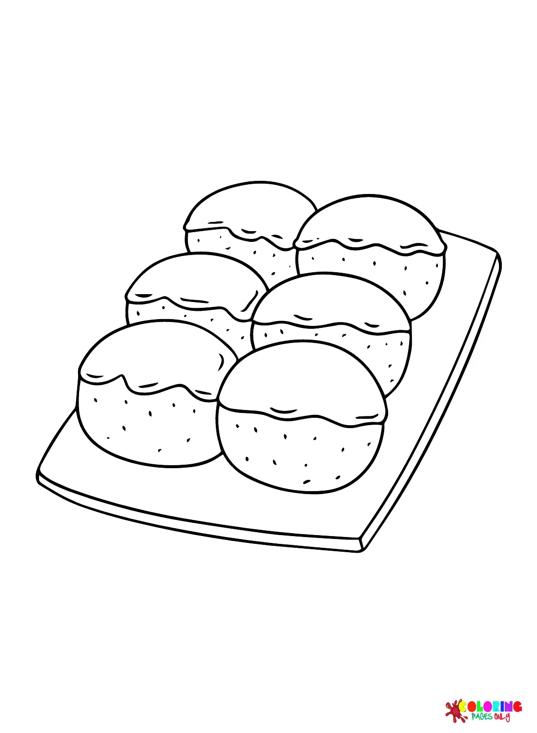 Takoyaki Para Colorear 18