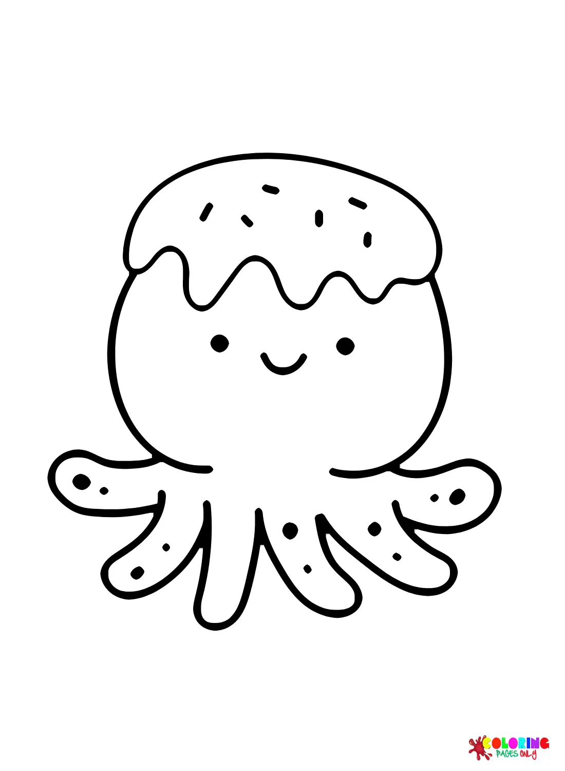 Takoyaki Para Colorear 5