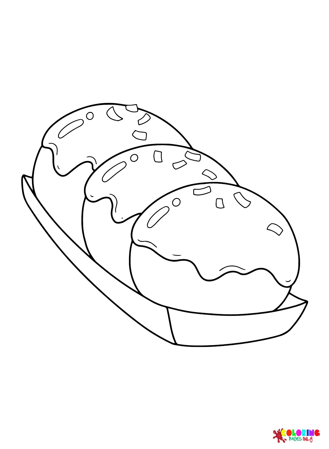 Takoyaki Para Colorear 8