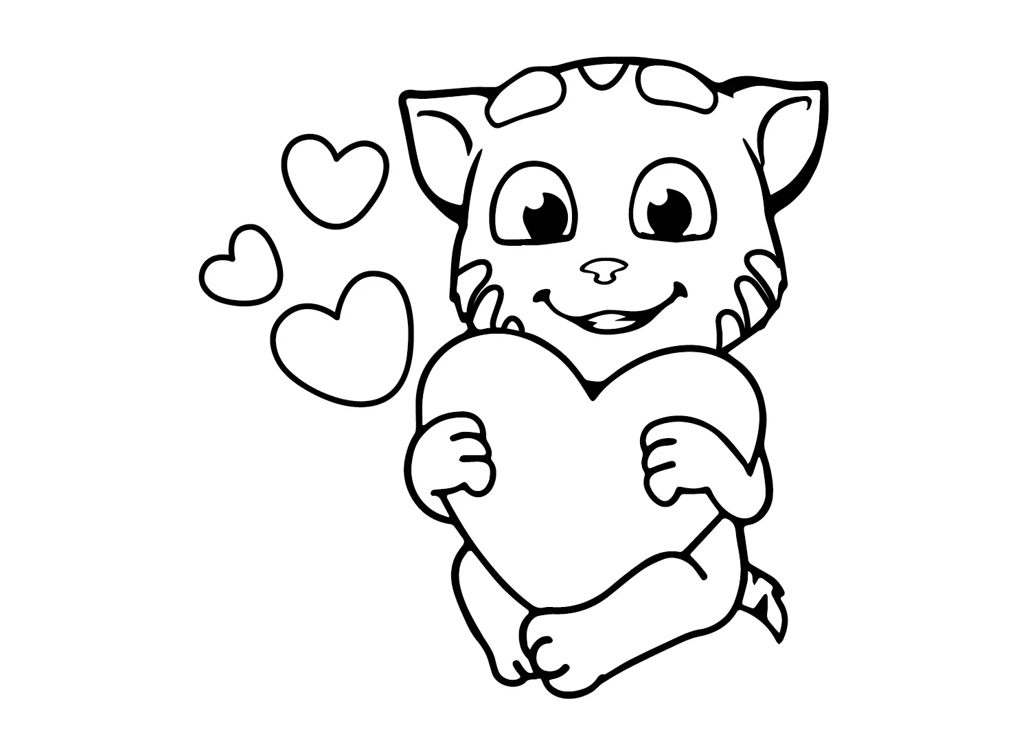 Talking Ginger Coloring Pages 8