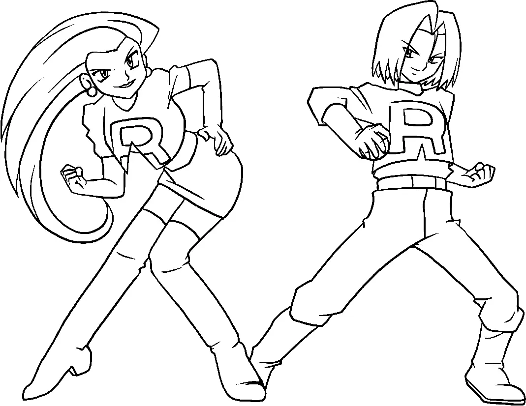 Team Rocket Coloring Pages