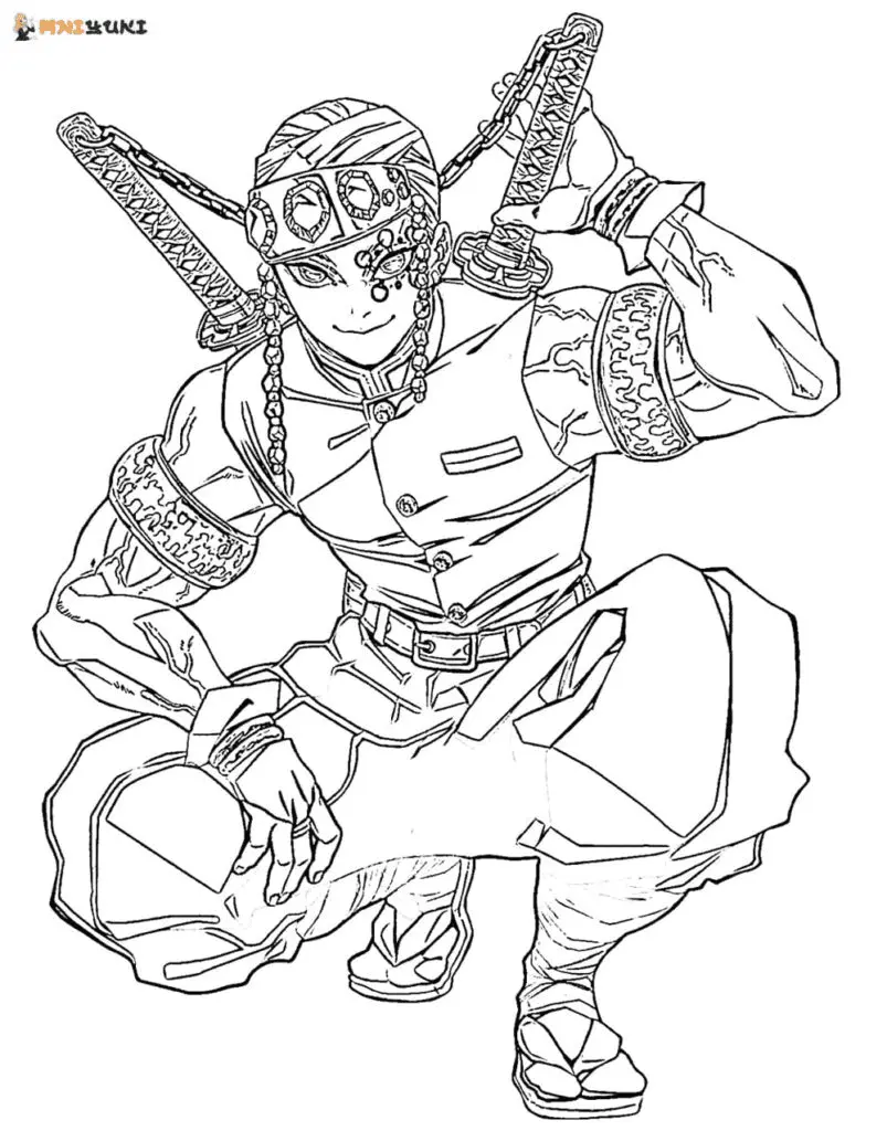 Tengen Uzui Para Colorear 1