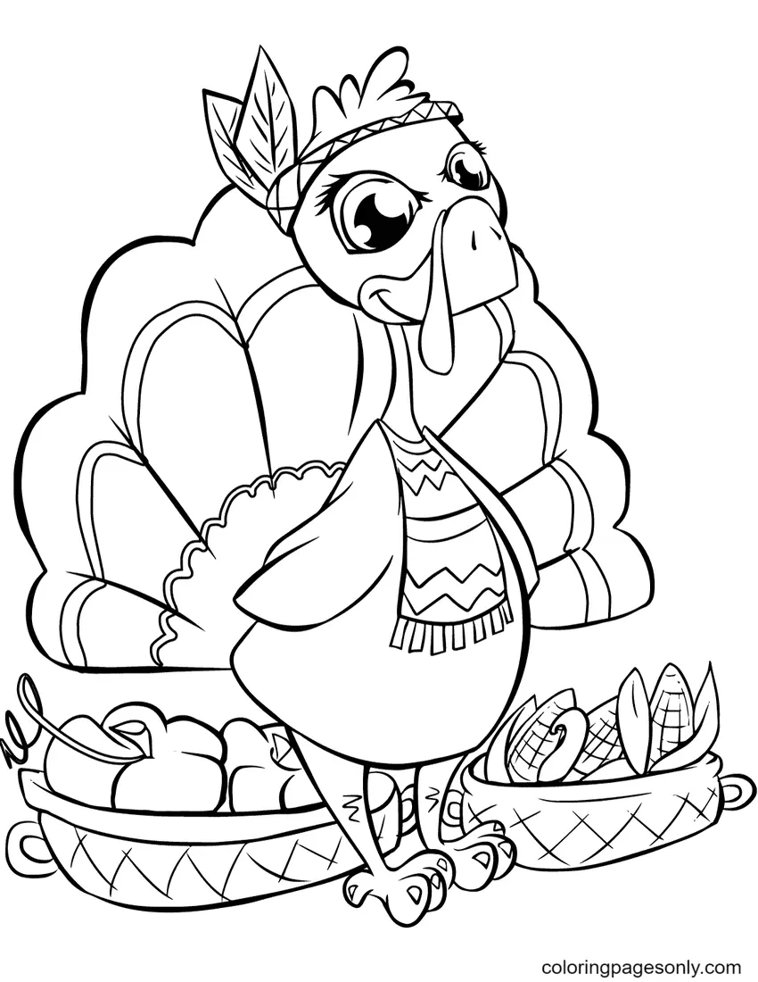 Desenhos de Thanksgiving Para Colorir 23