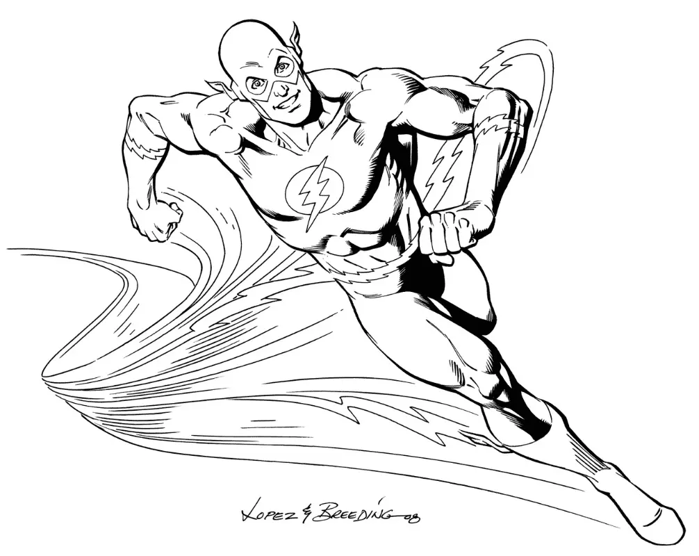 Desenhos de The Flash Para Colorir 16
