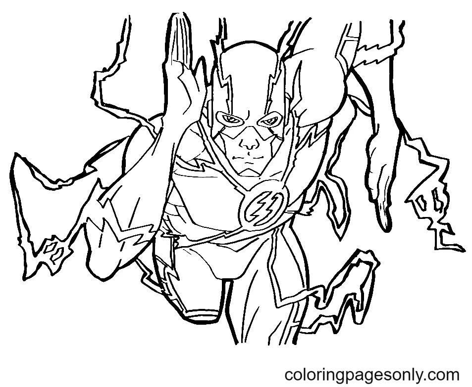 Desenhos de The Flash Para Colorir 9