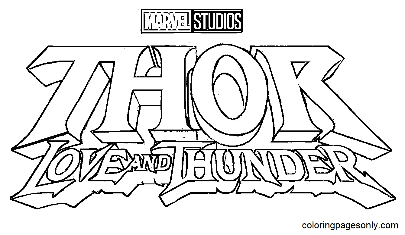Thor Love and Thunder Coloring Pages 2