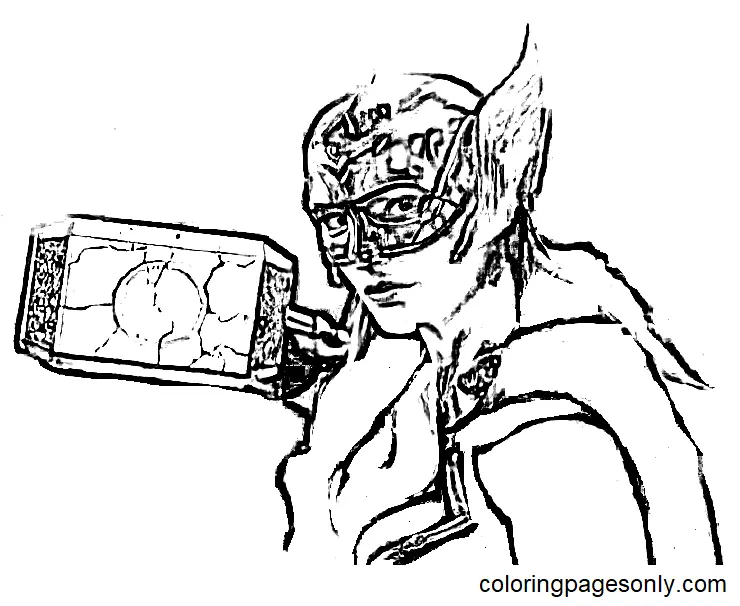Thor Love and Thunder Coloring Pages 3