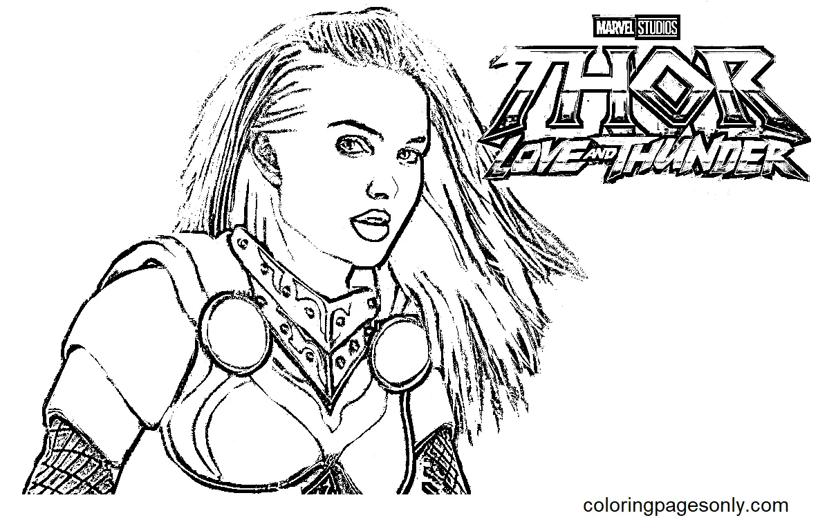 Thor Love and Thunder Coloring Pages 4