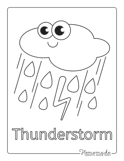 Thunderstorm Coloring Pages