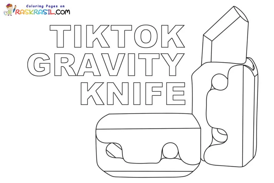 Tiktok Gravity Knife Para Colorear 1