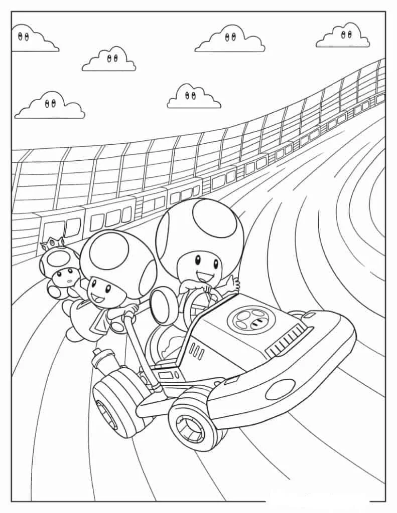 Toad Mario Coloring Pages 16