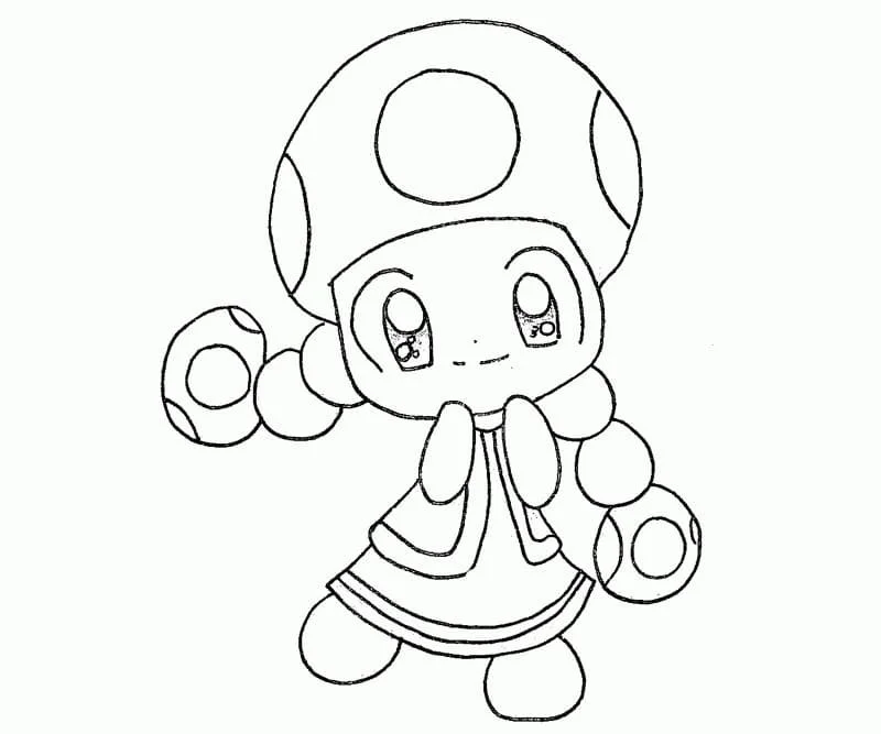 Toad Mario Coloring Pages 8
