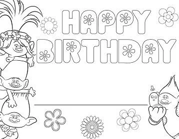 Desenhos de Trolls Para Colorir 1