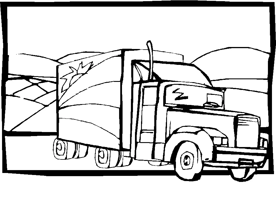 Desenhos de Caminhao Para Colorir 42