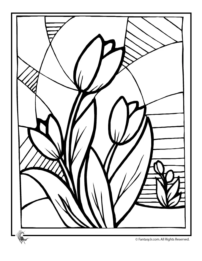 Tulpen Ausmalbilder 11