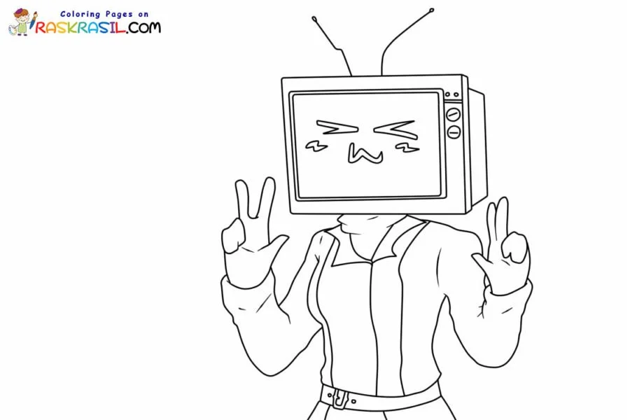 TV Woman Coloring Pages 3