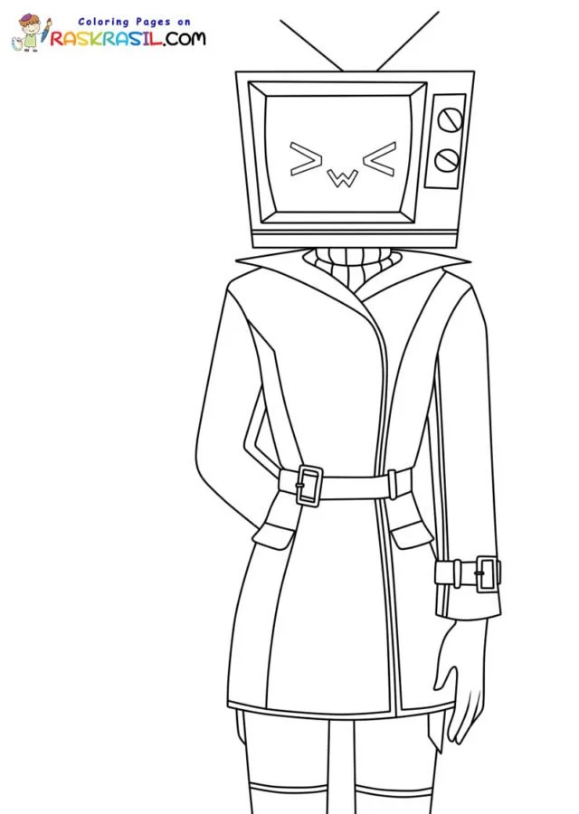 TV Woman Coloring Pages 8