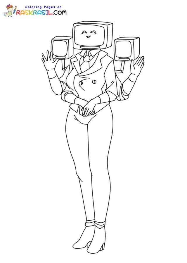 TV Woman Coloring Pages 9