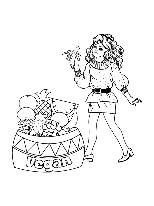 Vegan Coloring Pages 11