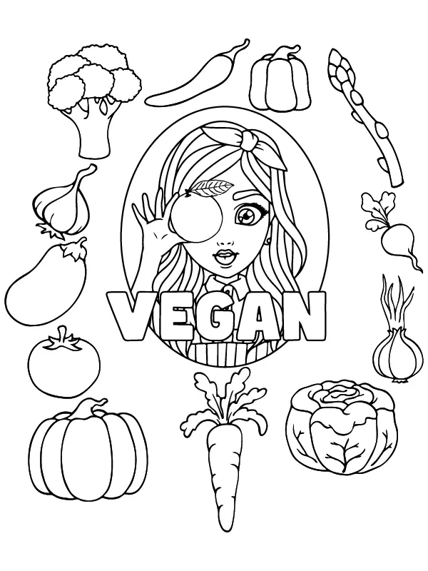 Vegan Coloring Pages 12