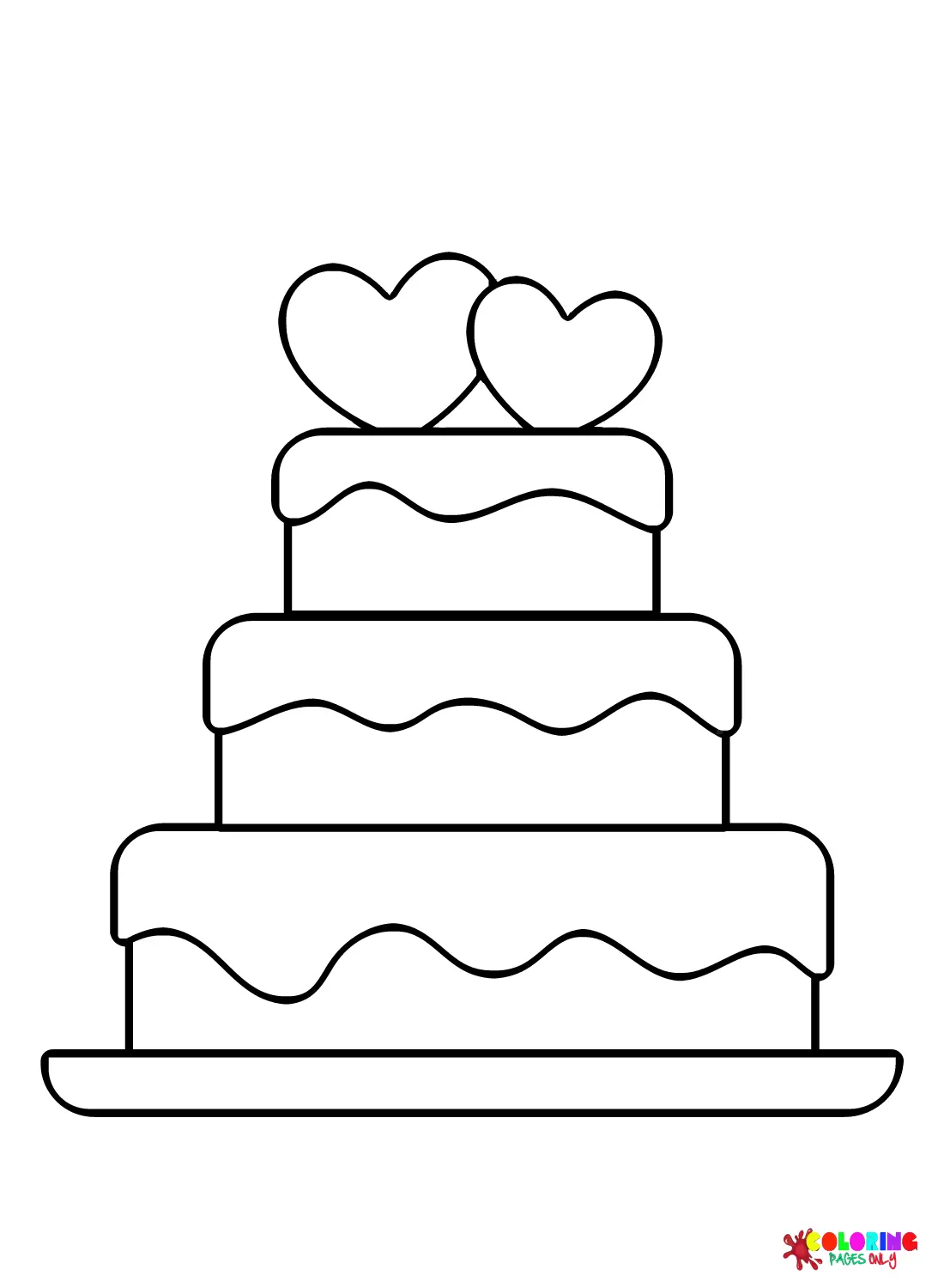 Wedding Cake Coloring Pages 12