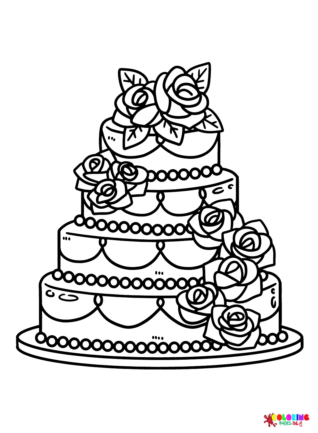 Wedding Cake Coloring Pages 17
