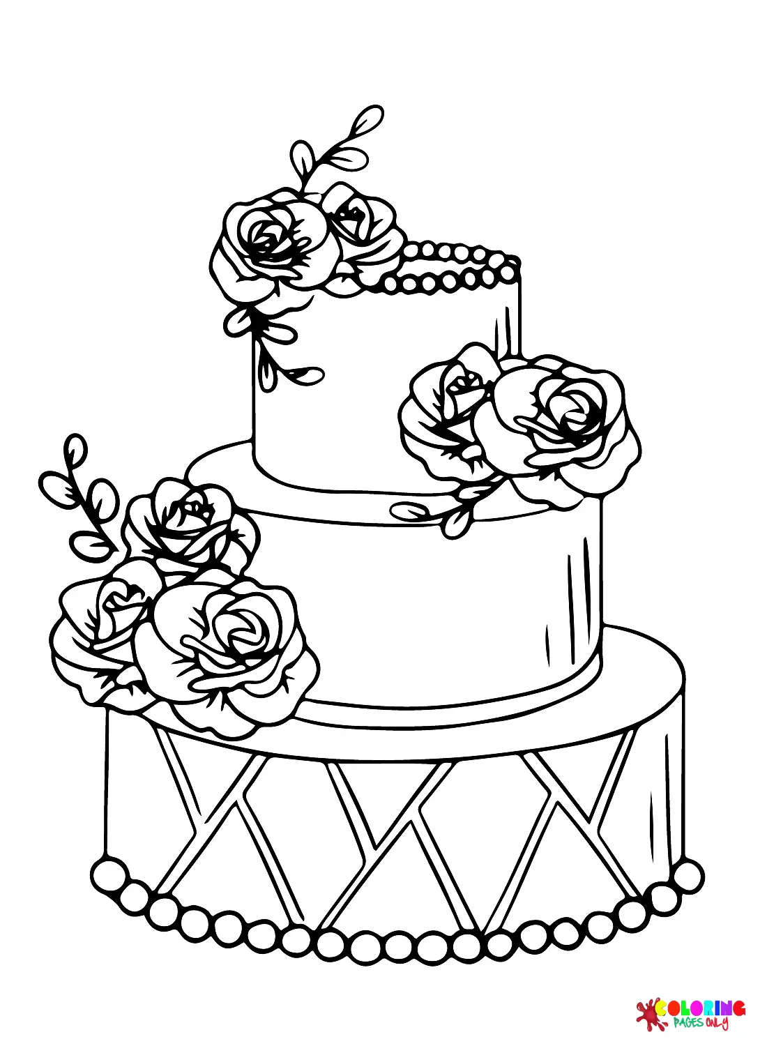 Wedding Cake Coloring Pages 5
