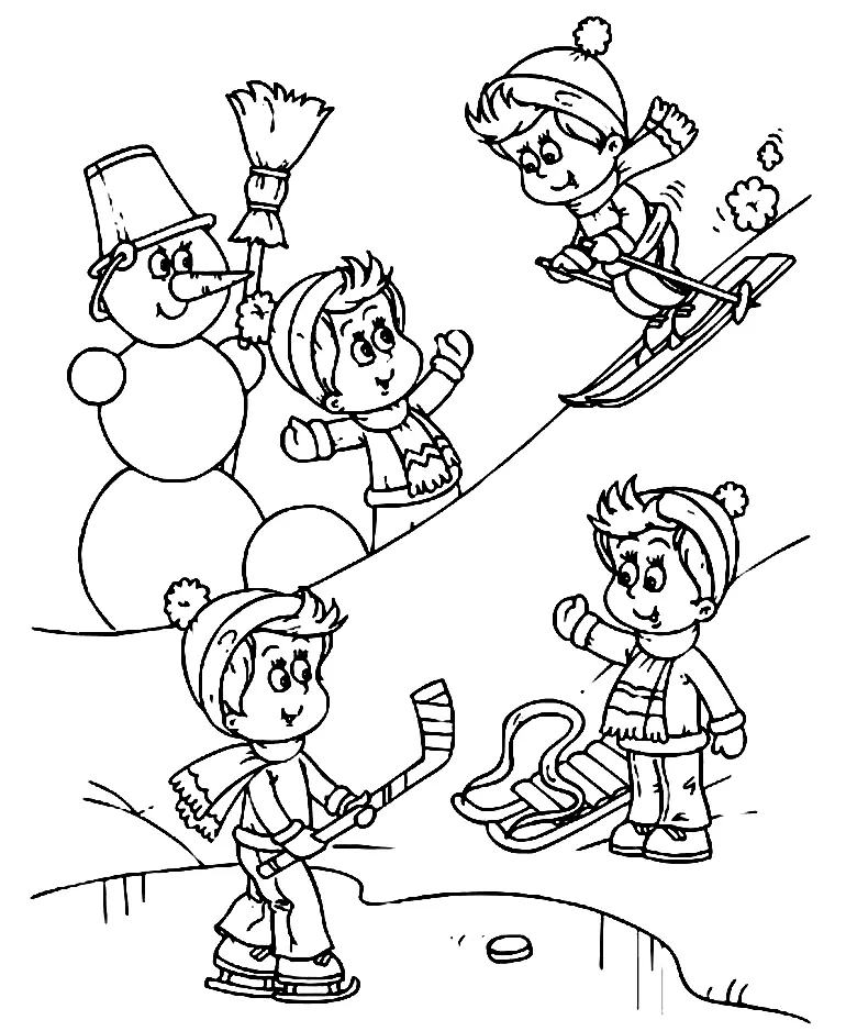 Winter Sports Coloring Pages 14