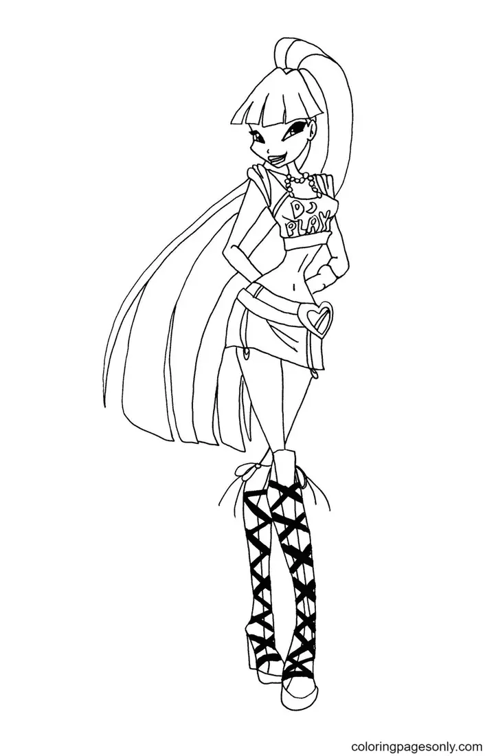 Winx Club Musa Coloring Pages 1