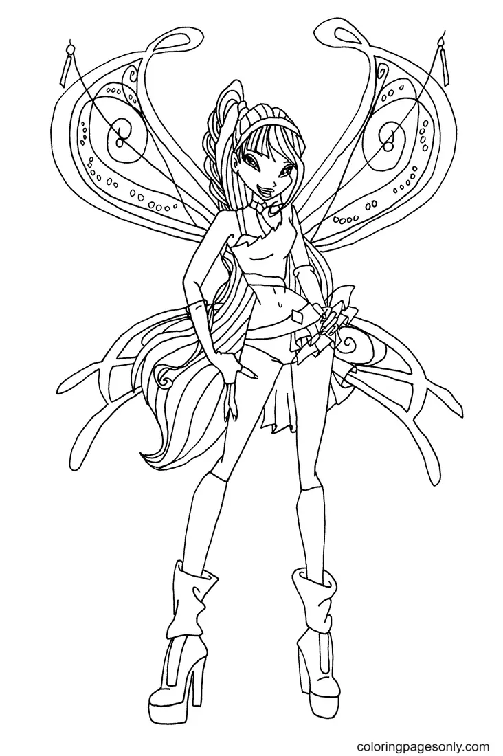Winx Club Musa Coloring Pages 10